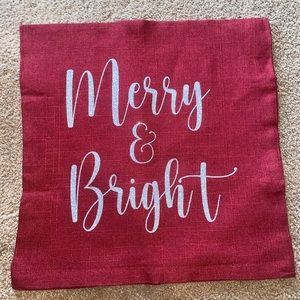 15 by 15 inch christmas pillow cover hand made with HTV vinyl